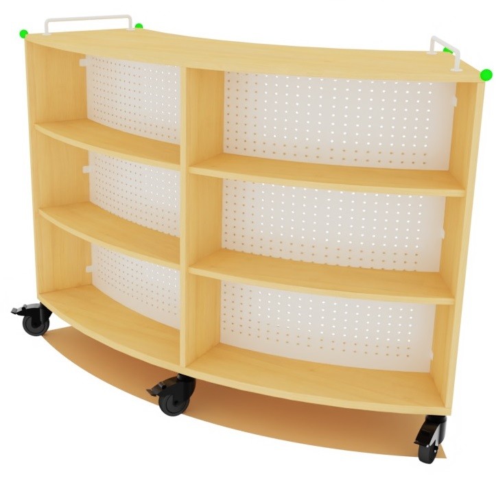 Estantería Shift+ curva doble cara