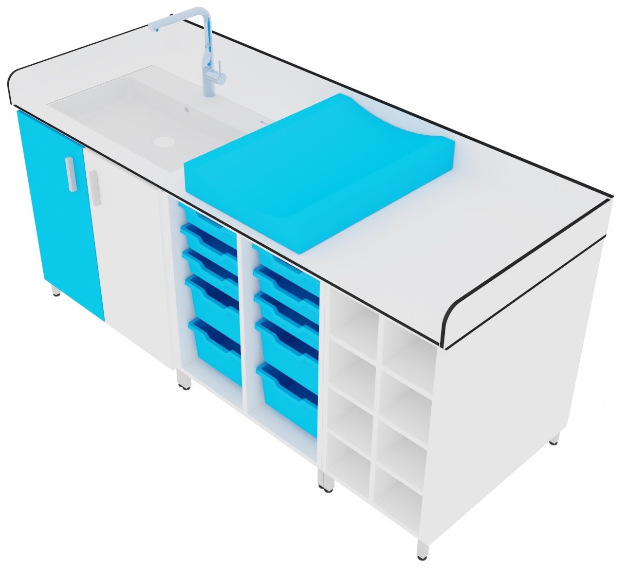 Cambiador 2 puertas y gavetero Cambiador 2 puertas y gavetero