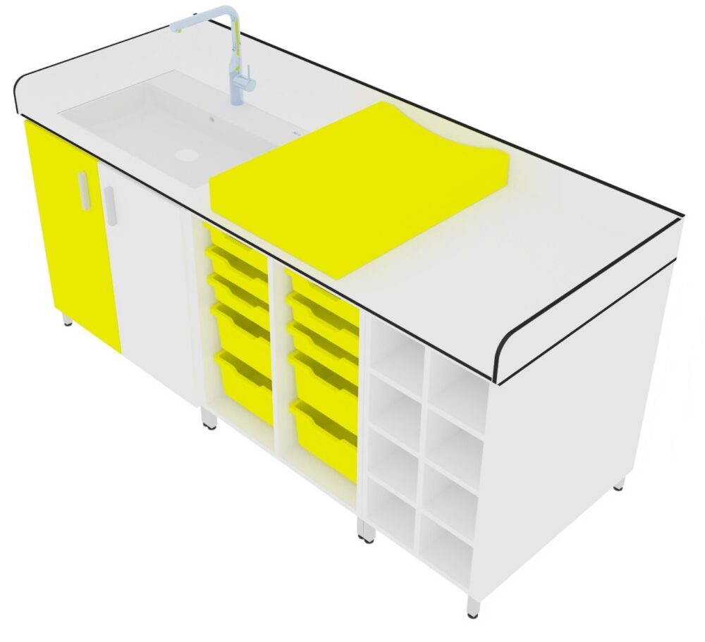 Cambiador 2 puertas y gavetero