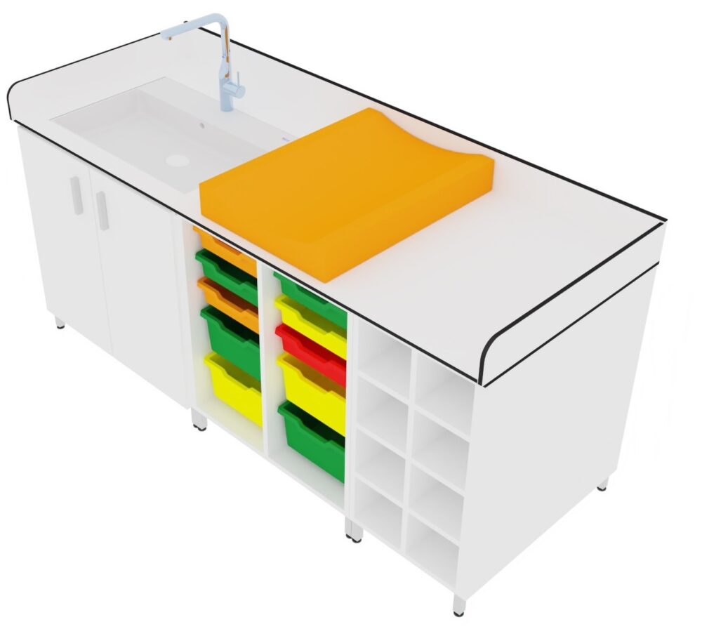 Cambiador 2 puertas y gavetero