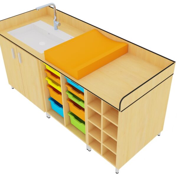 Cambiador 2 puertas y gavetero