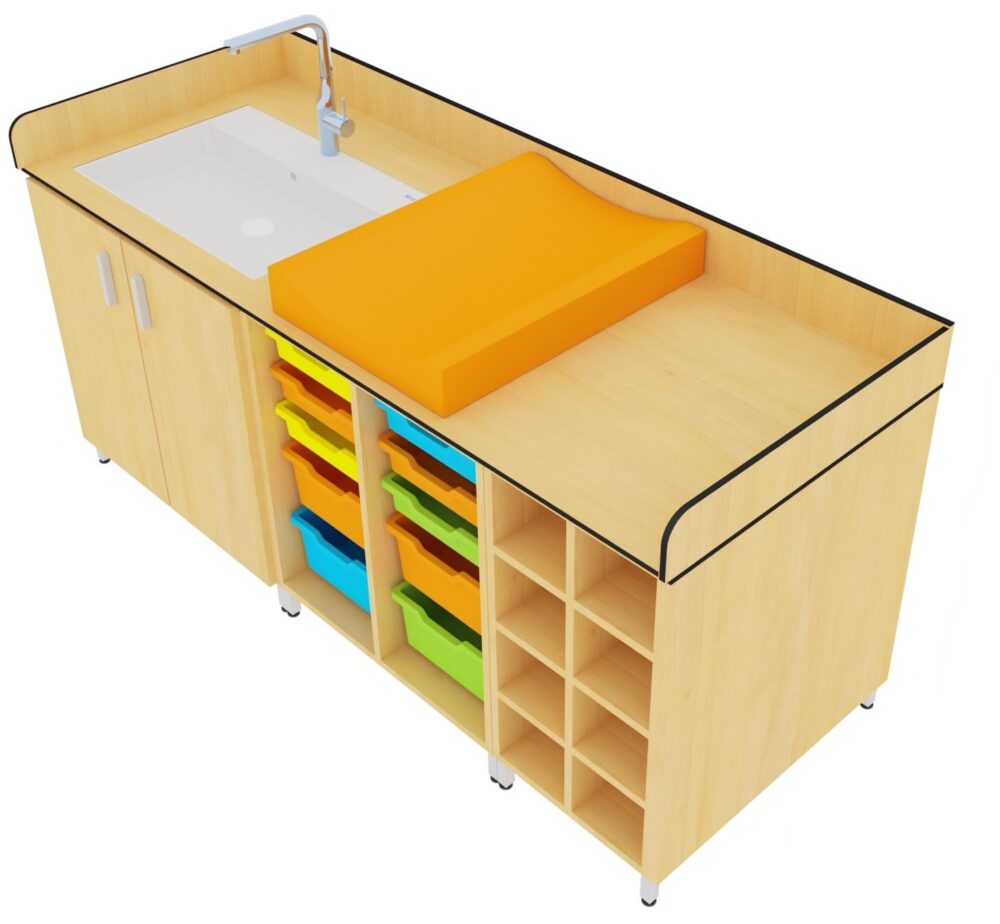 Cambiador 2 puertas y gavetero