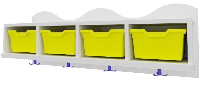 Perchero con gavetas