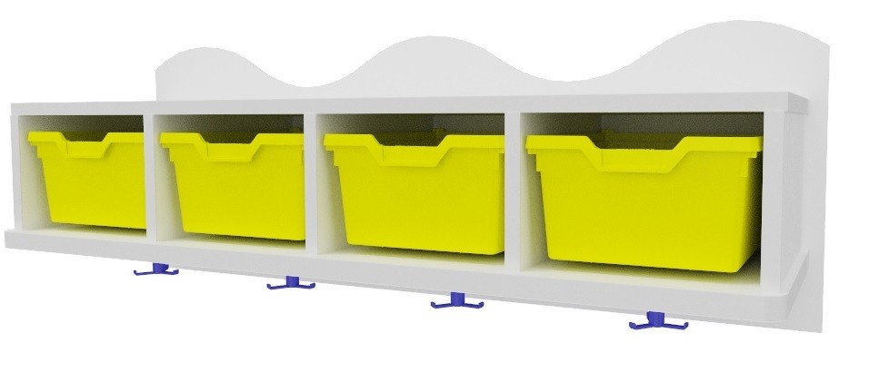 Perchero con gavetas