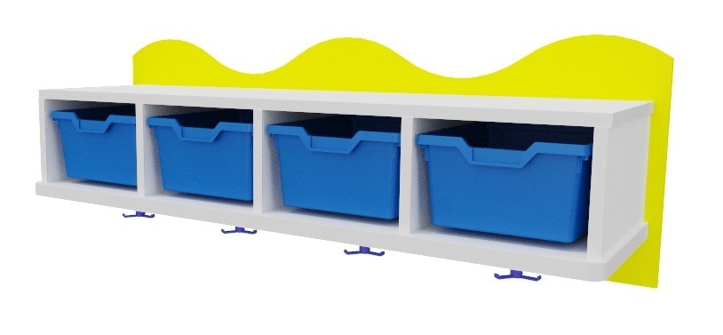 Perchero con gavetas