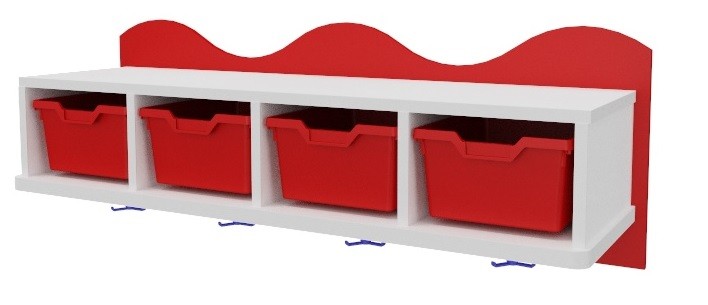 Perchero con gavetas