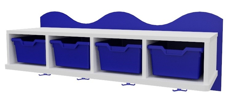 Perchero con gavetas