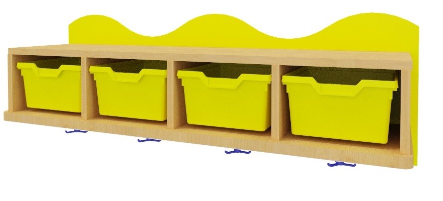 Perchero con gavetas