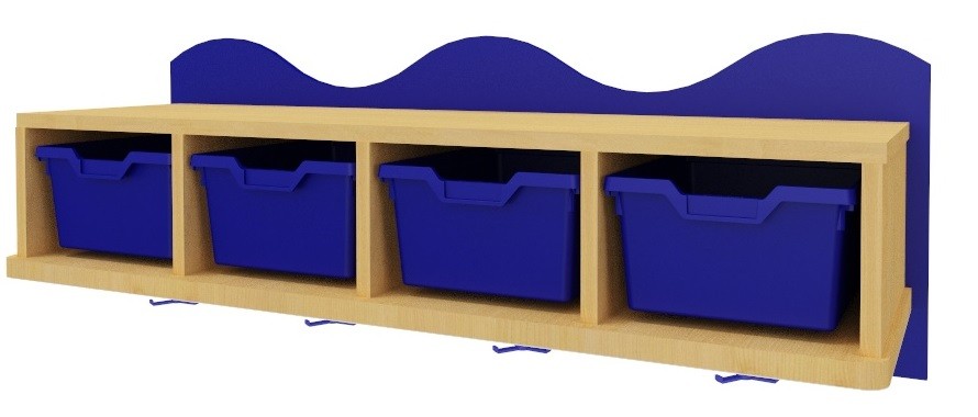 Perchero con gavetas