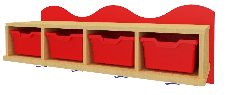 Perchero con gavetas