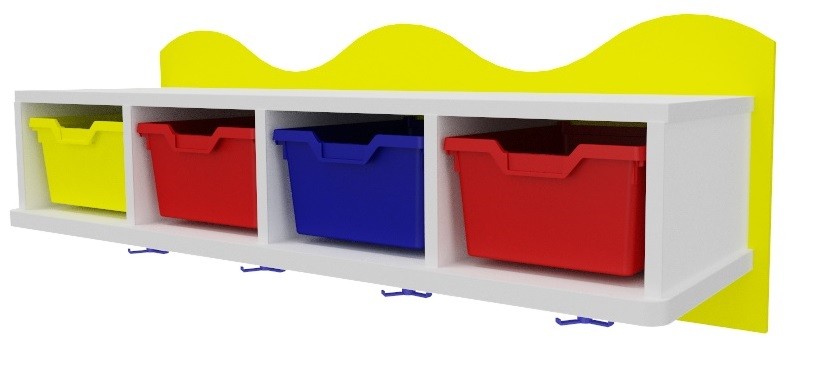 Perchero con gavetas