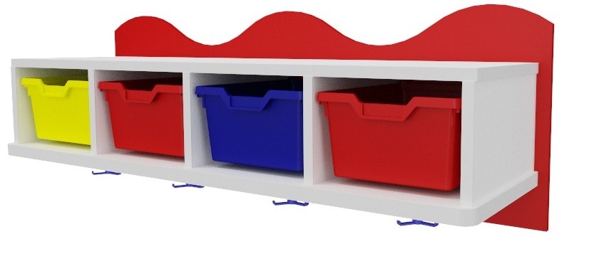 Perchero con gavetas