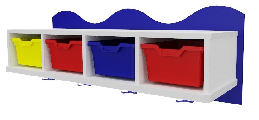 Perchero con gavetas