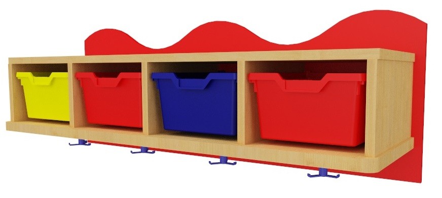 Perchero con gavetas