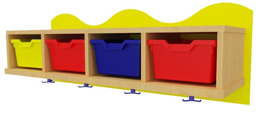 Perchero con gavetas