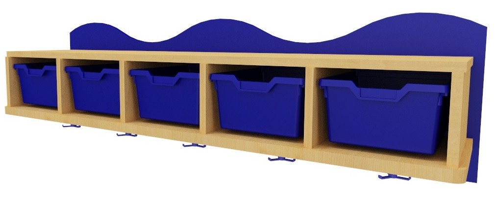 Perchero con gavetas