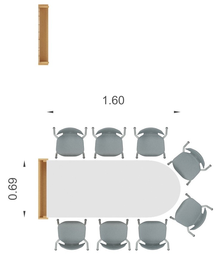 Mesa abatible a la pared