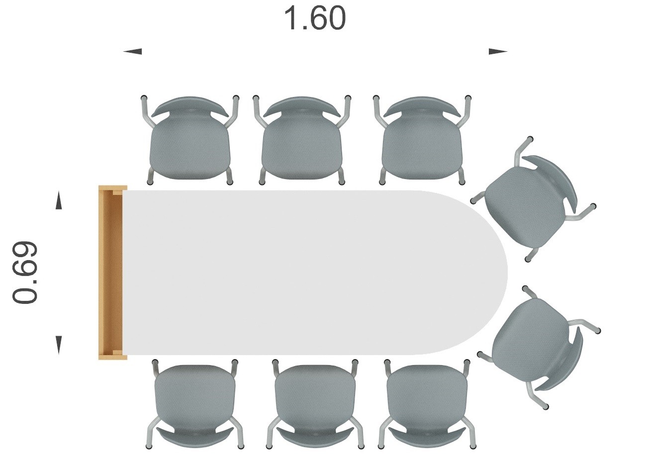 Mesa abatible a la pared