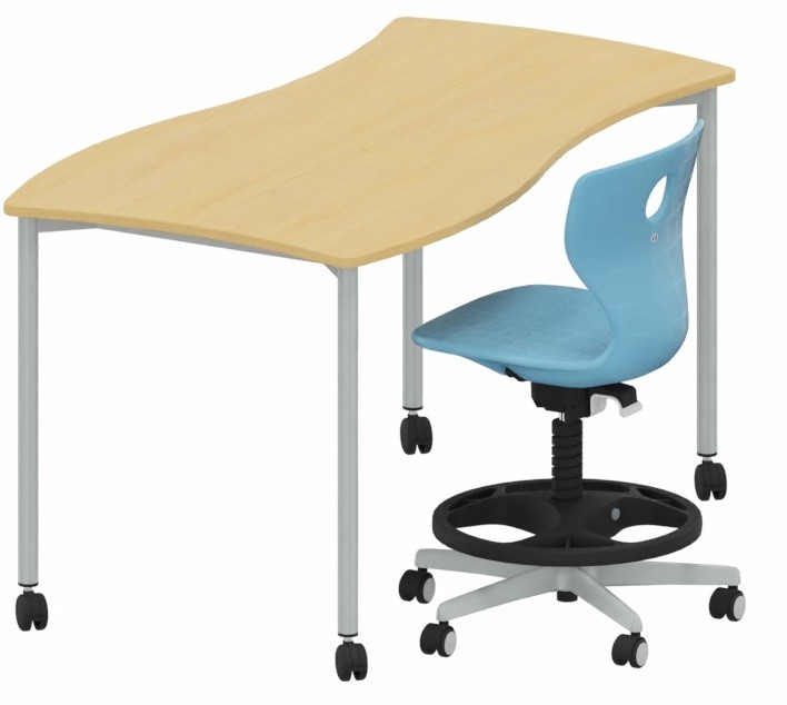 Mesa Shift+ Base de grupo con bastidor de 4 patas Mesa Shift+ Base de grupo con bastidor de 4 patas