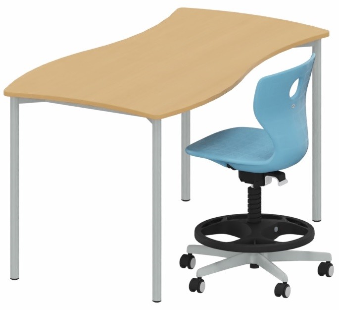 Mesa Shift+ Base de grupo con bastidor de 4 patas Mesa Shift+ Base de grupo con bastidor de 4 patas