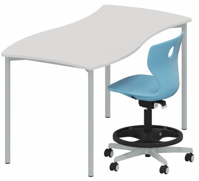 Mesa Shift+ Base de grupo con bastidor de 4 patas Mesa Shift+ Base de grupo con bastidor de 4 patas