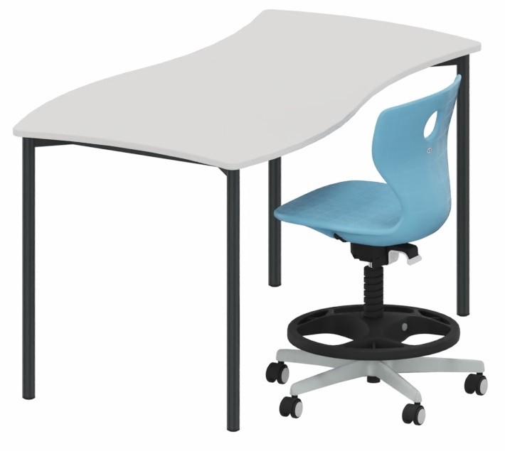 Mesa Shift+ Base de grupo con bastidor de 4 patas Mesa Shift+ Base de grupo con bastidor de 4 patas