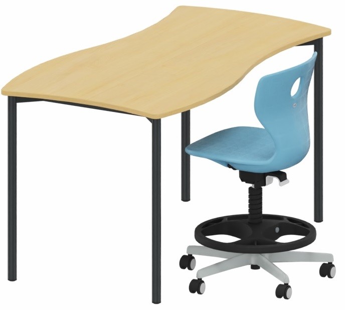 Mesa Shift+ Base de grupo con bastidor de 4 patas Mesa Shift+ Base de grupo con bastidor de 4 patas