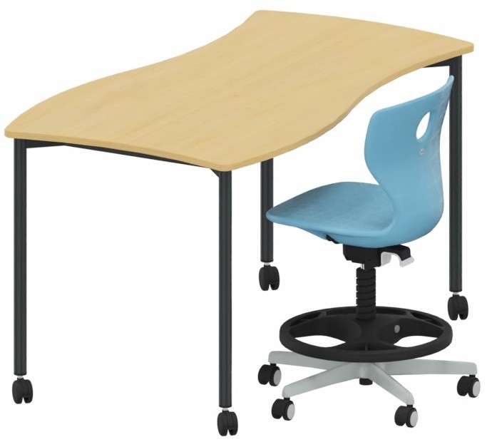 Mesa Shift+ Base de grupo con bastidor de 4 patas Mesa Shift+ Base de grupo con bastidor de 4 patas