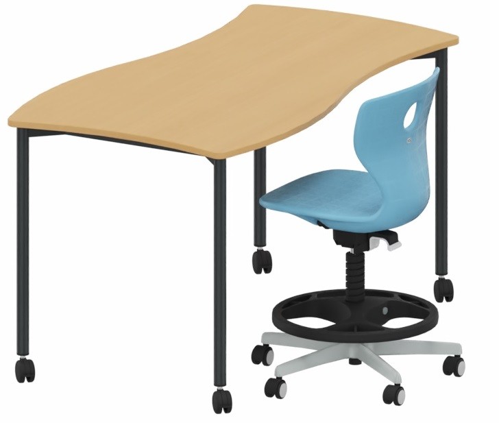 Mesa Shift+ Base de grupo con bastidor de 4 patas Mesa Shift+ Base de grupo con bastidor de 4 patas