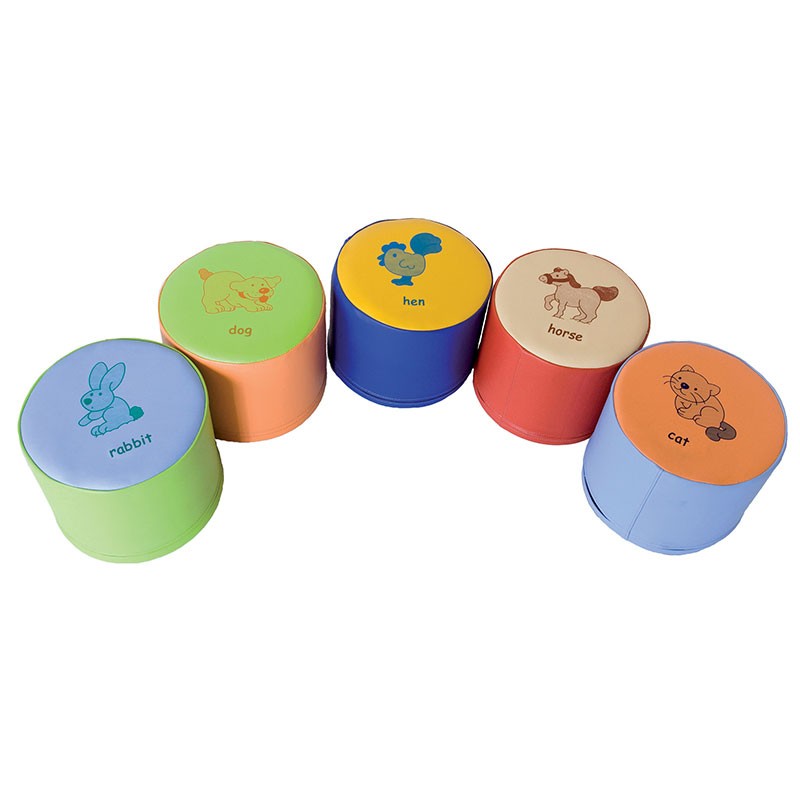 Puf redondo animales Ø30x25cm Puf redondo animales Ø30x25cm