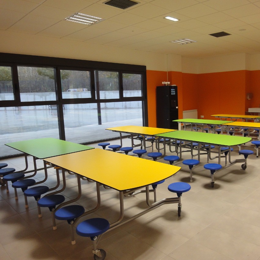 Mesa plegable 16 taburetes