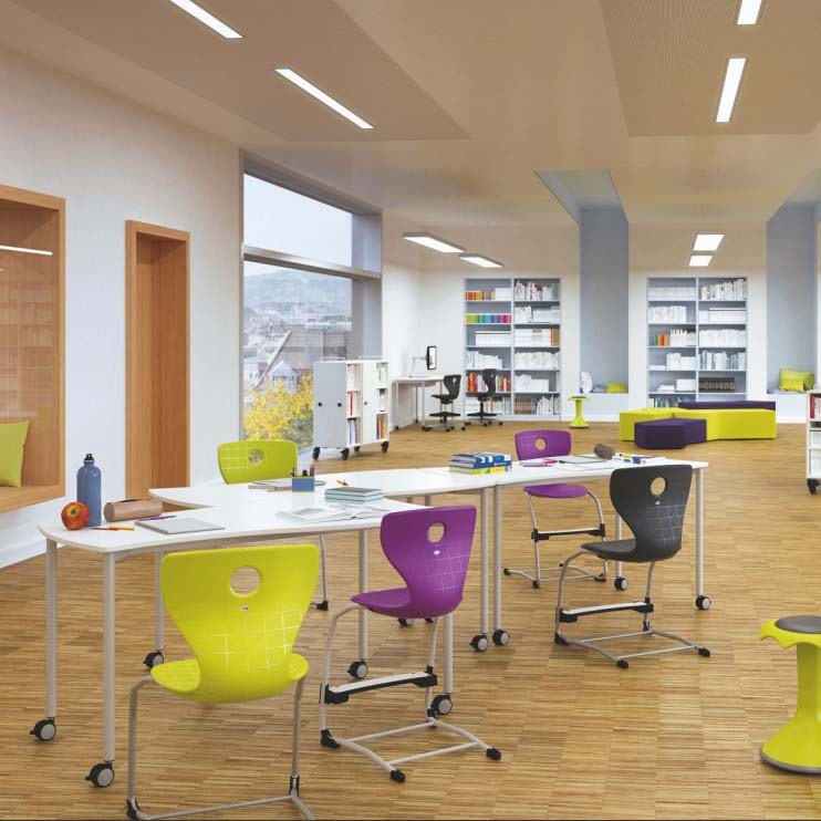 Mesa Shift+ Base de grupo con bastidor de 4 patas Mesa Shift+ Base de grupo con bastidor de 4 patas