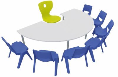 Mesa semicircular forma de U