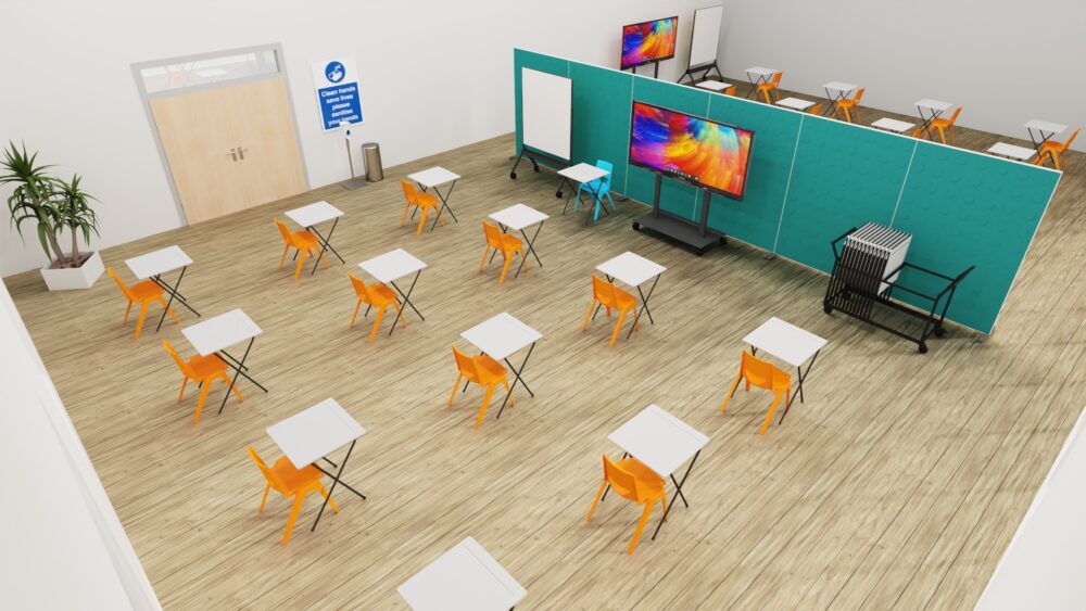 Mesa plegable exámenes