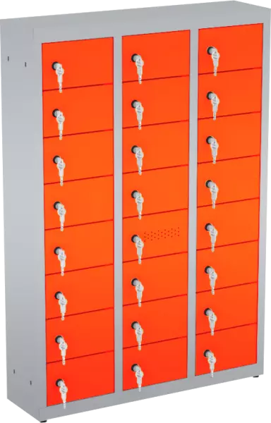 Taquilla de seguridad para teléfono móvil 985x750x200 mm (AlxAnxPr) - 3 columnas - 24 huecos - Imagen 15
