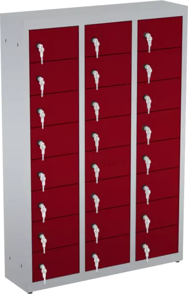 Taquilla de seguridad para teléfono móvil 985x750x200 mm (AlxAnxPr) - 3 columnas - 24 huecos - Imagen 16