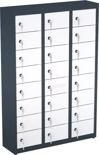 Taquilla de seguridad para teléfono móvil 985x750x200 mm (AlxAnxPr) - 3 columnas - 24 huecos - Imagen 21
