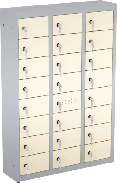 Taquilla de seguridad para teléfono móvil 985x750x200 mm (AlxAnxPr) - 3 columnas - 24 huecos - Imagen 22