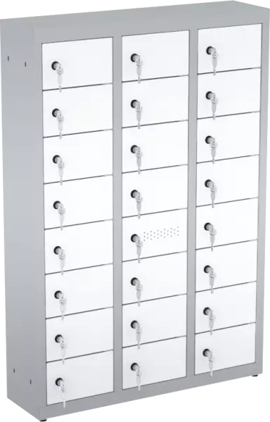 Taquilla de seguridad para teléfono móvil 985x750x200 mm (AlxAnxPr) - 3 columnas - 24 huecos - Imagen 30