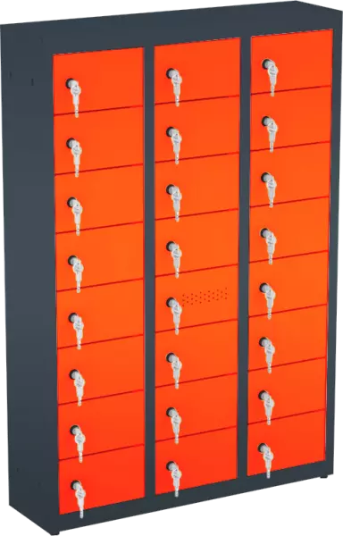 Taquilla de seguridad para teléfono móvil 985x750x200 mm (AlxAnxPr) - 3 columnas - 24 huecos - Imagen 5