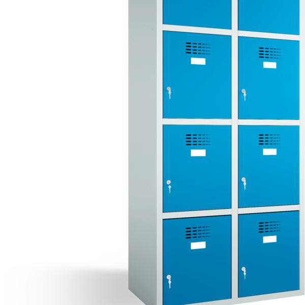 Armario taquilla- 2 columnas - 8 huecos (1800x800x500) mm (Al x An x Pr)