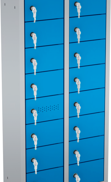Taquilla de seguridad/armario para teléfono móvil 985x510x200 mm (al.anch.xprof.)- 2 columnas - 16 huecos