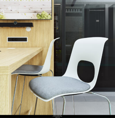 Silla NF-wire-32356 conexión a filas Apilable asiento tapizado