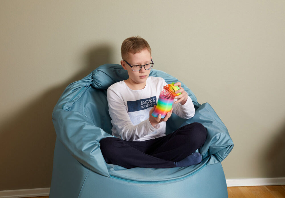 Sillón Puff Protac Sensit, necesidades especiales, autismo, TEA, TDAH, mejora de la propiocepción y la inquietud motora