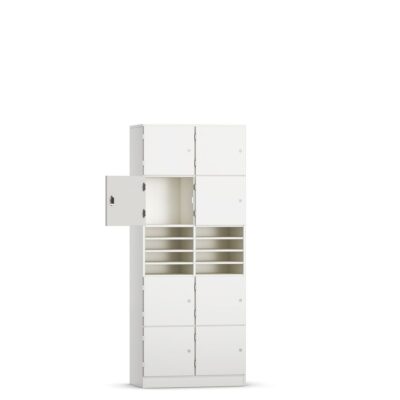 Taquilla VS dos columnas/8 compartimentos y 8 buzones