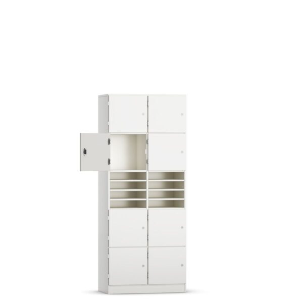 Taquilla VS dos columnas/8 compartimentos y 8 buzones