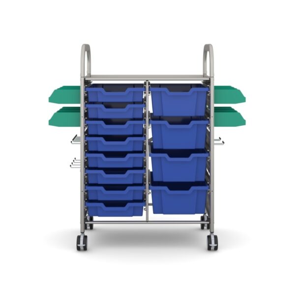 Carrito STEAM DOBLE con 8 bandejas poco profundas y 4 bandejas profundas