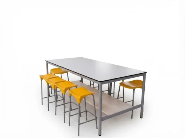 Mesa laboratorio 200x100cm altura 87cm con estante